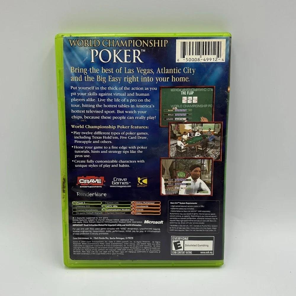 World Championship Poker‎ Xbox Xbox Live